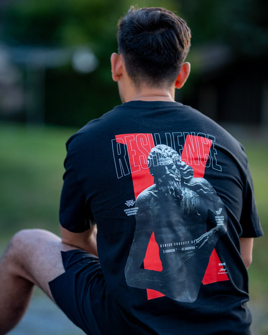 T-shirt Unisexe Oversize “RESILIENCE” – Noir